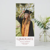 Invitation Simple Graduation Design moderne moderne photo de  (Debout devant)
