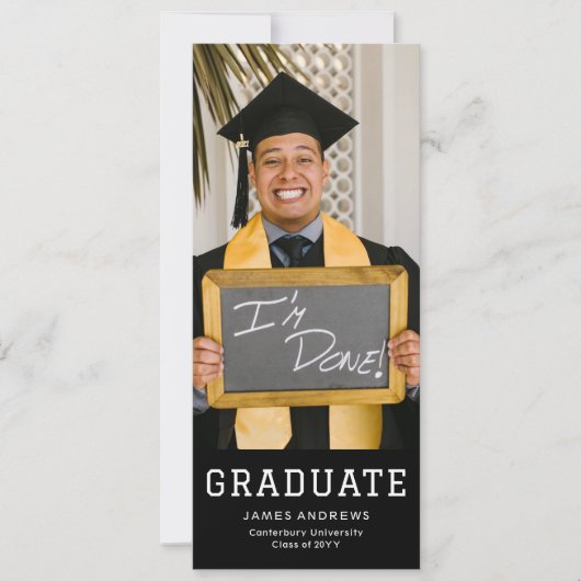 Invitation Simple Graduation Moderne Design Grad Party Photo (Devant)