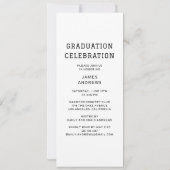 Invitation Simple Graduation Moderne Design Grad Party Photo (Dos)