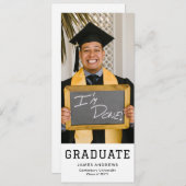 Invitation Simple Graduation Moderne Design Grad Party Photo (Devant / Derrière)