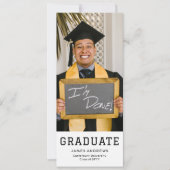 Invitation Simple Graduation Moderne Design Grad Party Photo (Devant)