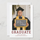 Invitation Simple Graduation Moderne Design Grad Party Photo (Devant)