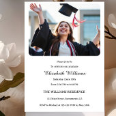 Invitation Simple Graduation Noir et Blanc