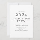 Invitation Simple Graduation Party (Devant)