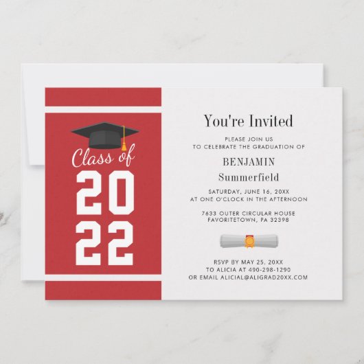Invitation Simple Graduation Party 2025 (Devant)