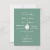 Invitation simple Green Custom Wedding (Devant)