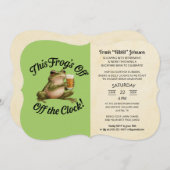 Invitation simple Green Frog Retraite Party (Devant / Derrière)