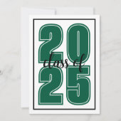 Invitation Simple Green Photo de remise de diplôme de fin d'é (Devant)