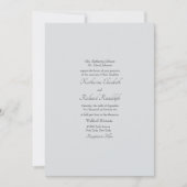 Invitation Simple gris clair Mariage formel Un lieu Matte (Devant)