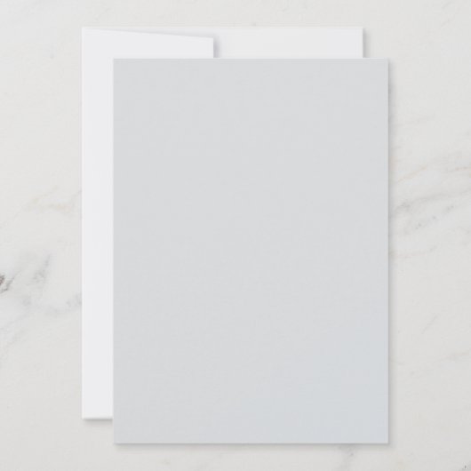 Invitation Simple gris clair Mariage formel Un lieu Matte (Dos)