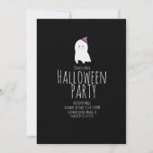 Invitation Simple Halloween Cute Ghost Anniversaire fête (Devant)
