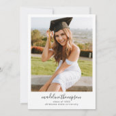 Invitation Simple High School College Photo Party (Dos)