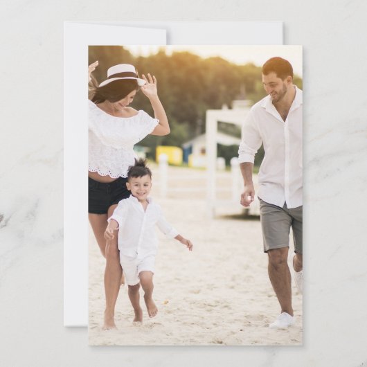 Invitation Simple Holiday Card with Photo (Dos)