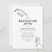 Invitation Simple Homme Photo Graduation Party (Devant)