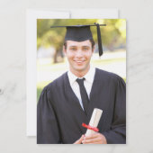 Invitation Simple Homme Photo Graduation Party (Dos)
