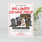 Invitation Simple Horreur éffrayants enfants Halloween costum (Debout devant)