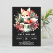 Invitation Simple Imaginaire Fox Anniversaire numérique (Debout devant)
