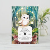 Invitation Simple Into the Woods Owl Birthday (Debout devant)