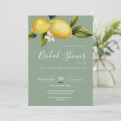 Invitation Simple Italia Lemon Calligraphy Fête des mariées (Debout devant)