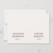 Invitation Simple Ivory and Brown Wedding Place Card DIY (Devant)