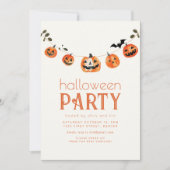 Invitation simple Jack-o'-lantern Halloween Party (Devant)