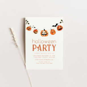 Invitation simple Jack-o'-lantern Halloween Party