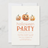 Invitation simple Jack-o'-lantern Halloween Party (Devant)