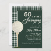 Invitation Simple Jalon de golf masculin fête d'anniversaire (Devant)