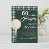 Invitation Simple Jalon de golf masculin fête d'anniversaire (Debout devant)