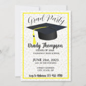 Invitation Simple Jaune Deux Photo Party (Devant)