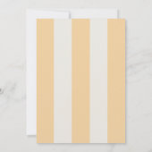 Invitation Simple Jaune et Blanc Cabana Rayures Mariage (Dos)