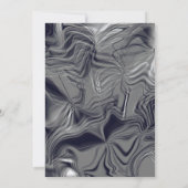 Invitation Simple Jaune et Gris Mariage Abstrait en Marbre (Dos)