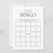 Invitation Simple jeu de Fête des mariées de bingo nuptiale m (Devant)