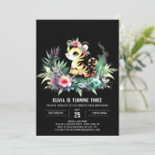 Invitation Simple Joyeux anniversaire de tigre (Debout devant)