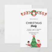 Invitation Simple Joyeux Noël (Devant / Derrière)