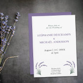 Invitation Simple Lavender Wedding