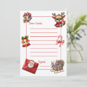 Invitation Simple Letter to Santa (Debout devant)