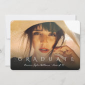 Invitation Simple Line Graduate Modern Photo Graduate Party (Devant)