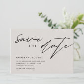 Invitation Simple Linework Enregistrer la date (Debout devant)