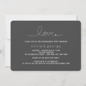 Invitation Simple Loop Heart Modern Engagement Party (Devant)