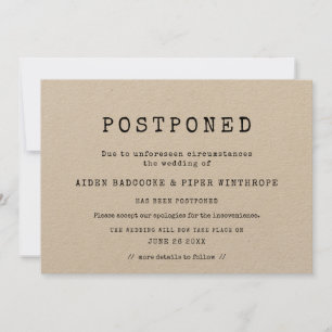 Invitation simple machine à écrire minimaliste Mariage report