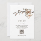 Invitation Simple Magnolia Casual Wedding Photo (Dos)