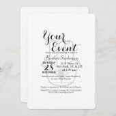 Invitation Simple main de hamsa moderne de Fatima (Devant / Derrière)