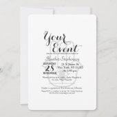 Invitation Simple main de hamsa moderne de Fatima (Devant)