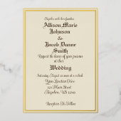 Invitation simple mais élégante à huile encadrée o (Recto)