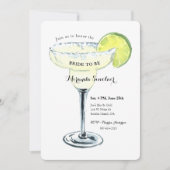 Invitation Simple Margarita Bachelorette Party (Devant)