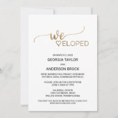 Invitation Simple Mariage à l'Église Calligraphie (Devant)