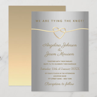 Invitation Simple Mariage Argent Et Or