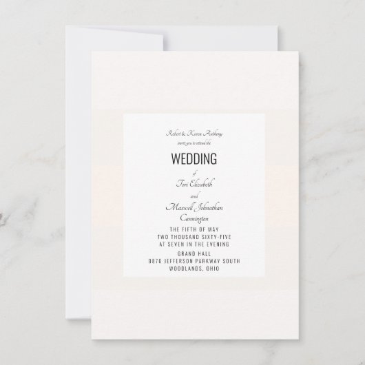 Invitation Simple Mariage au Pastel (Devant)
