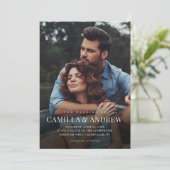 Invitation Simple mariage avec code QR et superposition de ph (Debout devant)